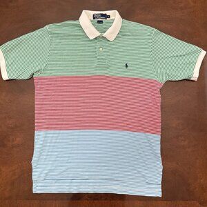 Vintage 90s - Polo Ralph Lauren - Color Block - Polo - Medium - Rare